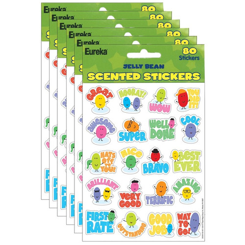 Jelly Beans Scented Stickers, 80 Per Pack, 6 Packs Jelly Beans Scented Stickers, 80 Per Pack, 6 Packs
