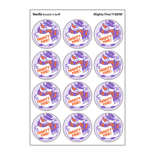 Mighty Fine!/Vanilla Scent Retro Scratch 'n Sniff Stinky Stickers, 24 c