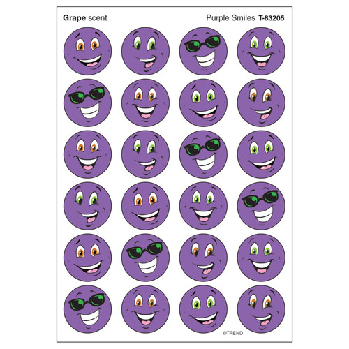 Purple Smiles/Grape Stinky Stickers, 96 c