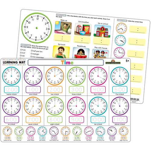 Time Learning Mat Time Learning Mat