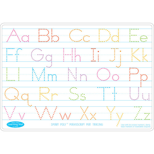 Smart Poly Learning Mat, 12'' x 17'', Double-Sided, Manuscript Tracing