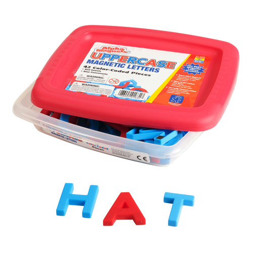 AlphaMagnets, Uppercase, Color-Coded, 42 Pieces