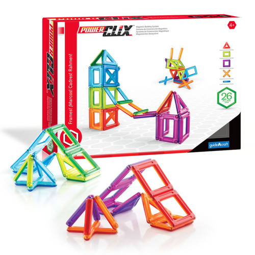 PowerClix Frames, Magnetic Building Set, 26 Pieces