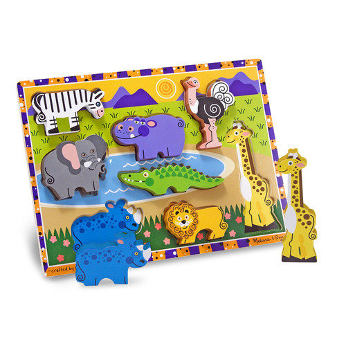 Safari Chunky Puzzle, 9'' x 12'', 8 Pieces Safari Chunky Puzzle, 9'' x 12'', 8 Pieces