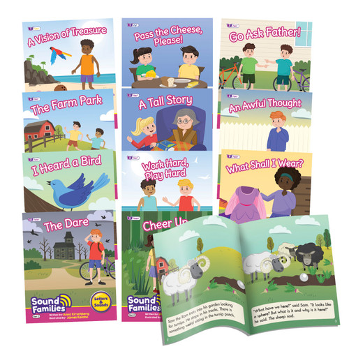 Sound Families Decodable Readers R-controlled Fiction Phase .5, Set of 12