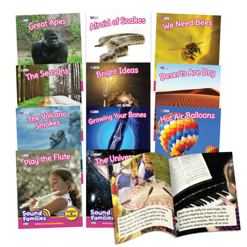 Sound Families Decodable Readers Long Vowels Non-Fiction Phase .5, Set of 12