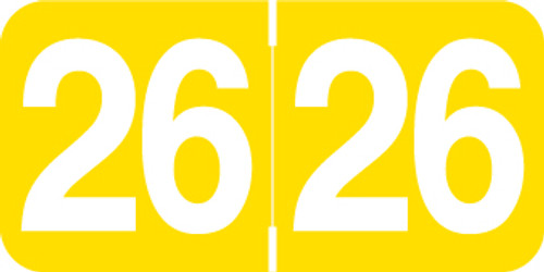 2026 Ames ColorFile Yellow Year Labels - 3/4" H x 1-1/2" W, 500 Labels 2026 Ames ColorFile Yellow Year Labels - 3/4" H x 1-1/2" W, 500 Labels