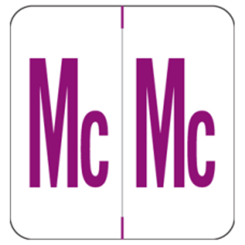 VRE/GBS Alphabetic Labels - 8848 Series (Sheet) Mc- White/Purple