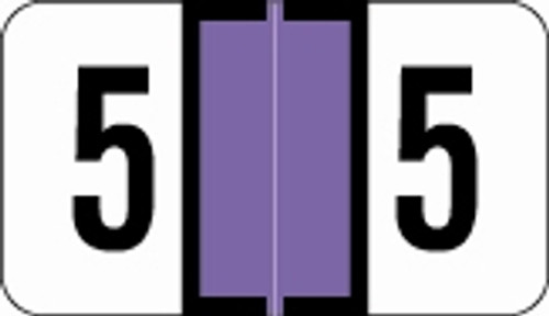Traco Numeric Labels - TRNM Series (Rolls) - 5 - Purple