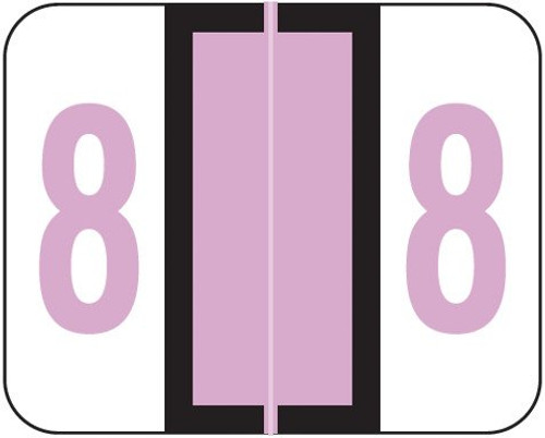 TAB Numeric Label  - TPNV Series (Rolls) - 8 - Lilac