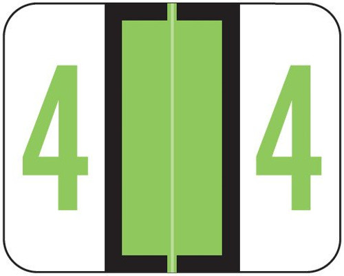 Smead Numeric Label - BCCRN Series (Rolls) - 4 - Fl. Green Smead Numeric Label - BCCRN Series (Rolls) - 4 - Fl. Green
