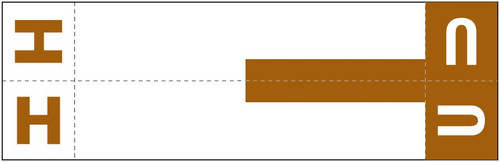 Smead Alphabetic Labels - NCC Series (Sheet) H&U- Dk. Brown