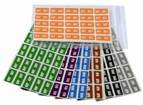 Smead Month Labels - ETS Series (Sheet) - Jan-Dec - Complete Set (250 labels for each month)
