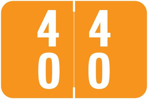 Smead Numeric Label - DDS Series (Rolls) - 40 - Orange