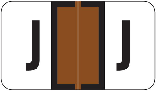 SafeGuard Alphabetic Labels - 514 Series (Rolls) J- Brown