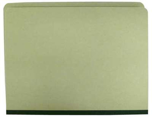 Top Tab 25 PT. Type III Green Pressboard Folder - Straight Cut - Letter Size with 1" Expansion - Green -  Box of 25