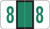 POS Numeric Label - 3500 Series (Rolls) - 8 - Dk. Green