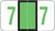 POS Numeric Label - 3500 Series (Rolls) - 7 - Lt. Green