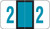 POS Numeric Label - 3500 Series (Rolls) - 2 - Blue