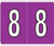 Kardex Numeric Label - PSF-138 Series (Rolls) - 8 - Purple