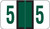 JETER Numeric Label - 6190 Series (Rolls) - 5 - Dk. Green