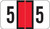 JETER Numeric Label - 7300 Series (Rolls) - 5 - Red