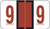 JETER Numeric Label - 6100 Series (Rolls) - 9 - Brown
