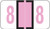 JETER Numeric Label - 6100 Series (Rolls) - 8 - Lilac