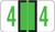 JETER Numeric Label - 6100 Series (Rolls) - 4 - Green