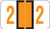 JETER Numeric Label - 6100 Series (Rolls) - 2 - Orange