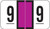 JETER Numeric Label - 2600 Series (Rolls) - 9 - Purple