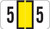 JETER Numeric Label - 2600 Series (Rolls) - 5 - Yellow