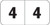 JETER Numeric Label - 4500 Series (Rolls) - 4 - Black/White