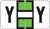 JETER Alphabetic Labels - 0200 Series (Rolls) - Y - Green