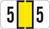 JETER Numeric Label - 0300 Series (Rolls) - 5 - Yellow