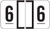 JETER Numeric Label - 0300 Series (Rolls) - 6 - White