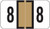 JETER Numeric Label - 0300 Series (Rolls) - 8 - Tan