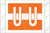 Tabbies Alphabetic Labels - 12030 Series (Rolls) U- Orange