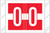 Tabbies Alphabetic Labels - 12030 Series (Rolls) O- Red