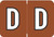 Colwell Jewel Alphabetic Labels - COPK Series (Pack) D - Brown