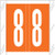 Tabbies Numeric Label - 11500 Series (Rolls) - 8 - Orange