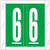 Tabbies Numeric Label - 11500 Series (Rolls) - 6 - Dk. Green
