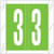 Tabbies Numeric Label - 11500 Series (Rolls) - 3 - Lt. Green