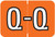 Barkley Systems Alphabetic Labels - FABEM Series (Rolls) Q- Dk. Orange