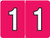 Datafile Numeric Labels - AL8700 Series (Rolls) - 1 - Red