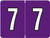 Datafile Numeric Labels - AL8700 Series (Rolls) - 7 - Purple