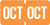 TAB Month Designation Labels (Rolls)- October/Orange