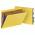 Smead End Tab Pressboard Classification Folder with SafeSHIELD Fasteners, 2 Dividers, Legal, Yellow (29789)