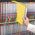 Smead 26789  End Tab Pressboard Classification Folder with SafeSHIELD Fasteners, 2 Dividers, Yellow (26789)