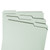 Smead 14931  Pressboard File Folder with SafeSHIELD Fasteners, 2 Fasteners, 1/3-Cut Tab, 1" Expansion, Letter Size, Gray/Green, Total of 125